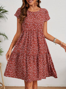 Katie Summer Dress Woman – Light Floral Dress in Polyester with Comfortable Fit