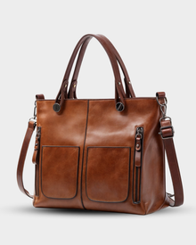 Bexley Vintage Bag for Women – Structured Plant-Based Leather, Large Capacity & Elegant Style