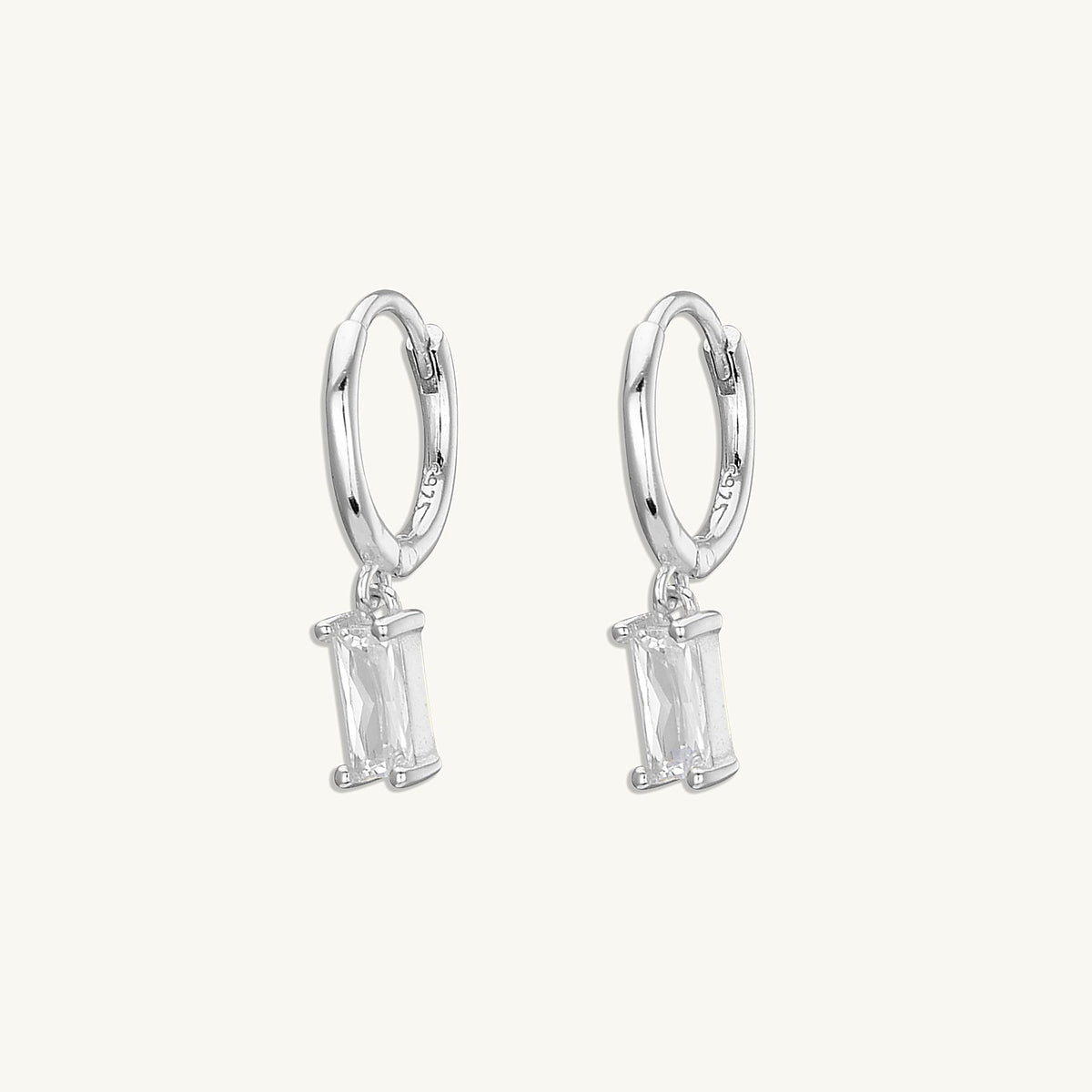 Baguette Hoop Earrings