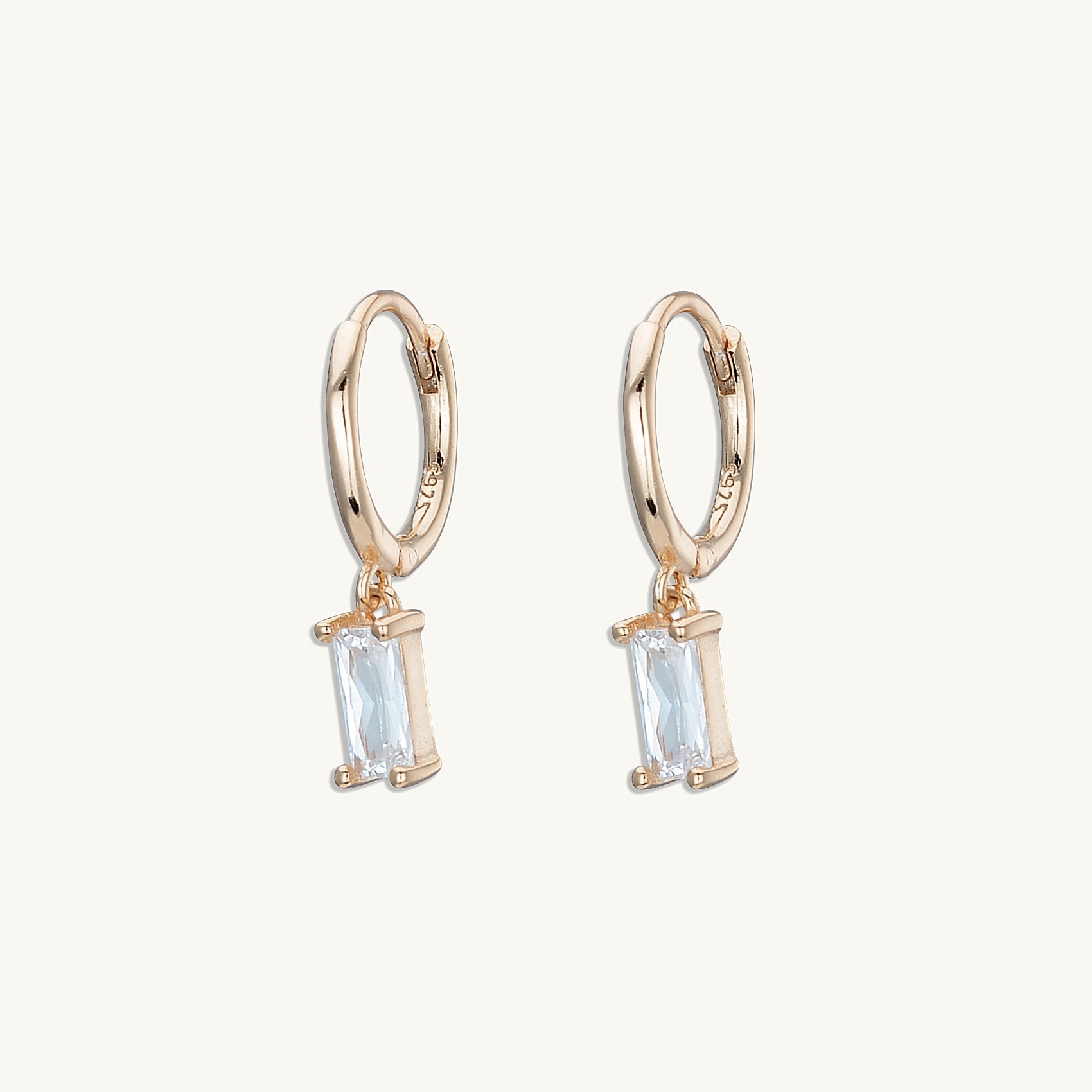 Baguette Hoop Earrings