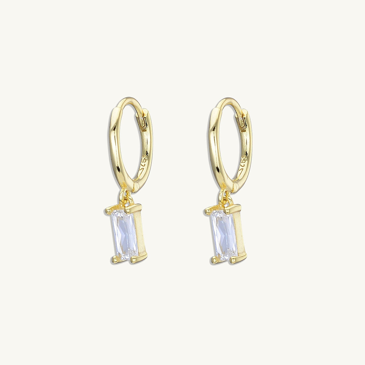 Baguette Hoop Earrings
