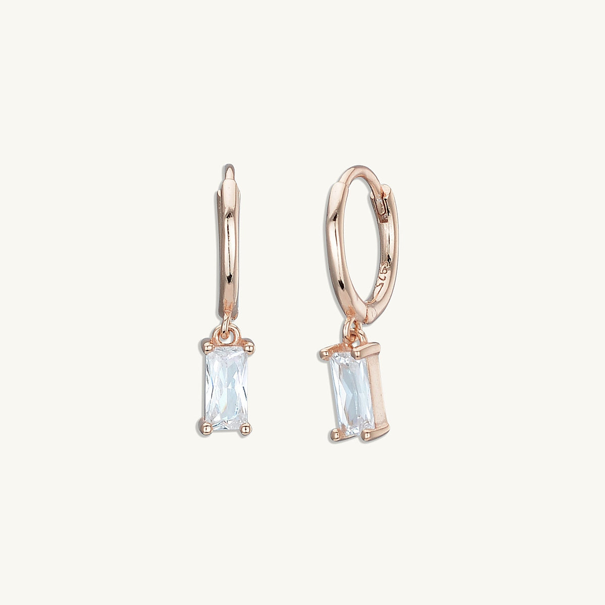 Baguette Hoop Earrings