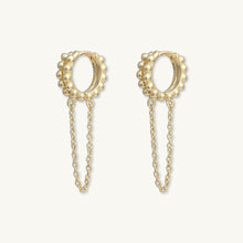 Ball Dangling Chain Huggie Earrings