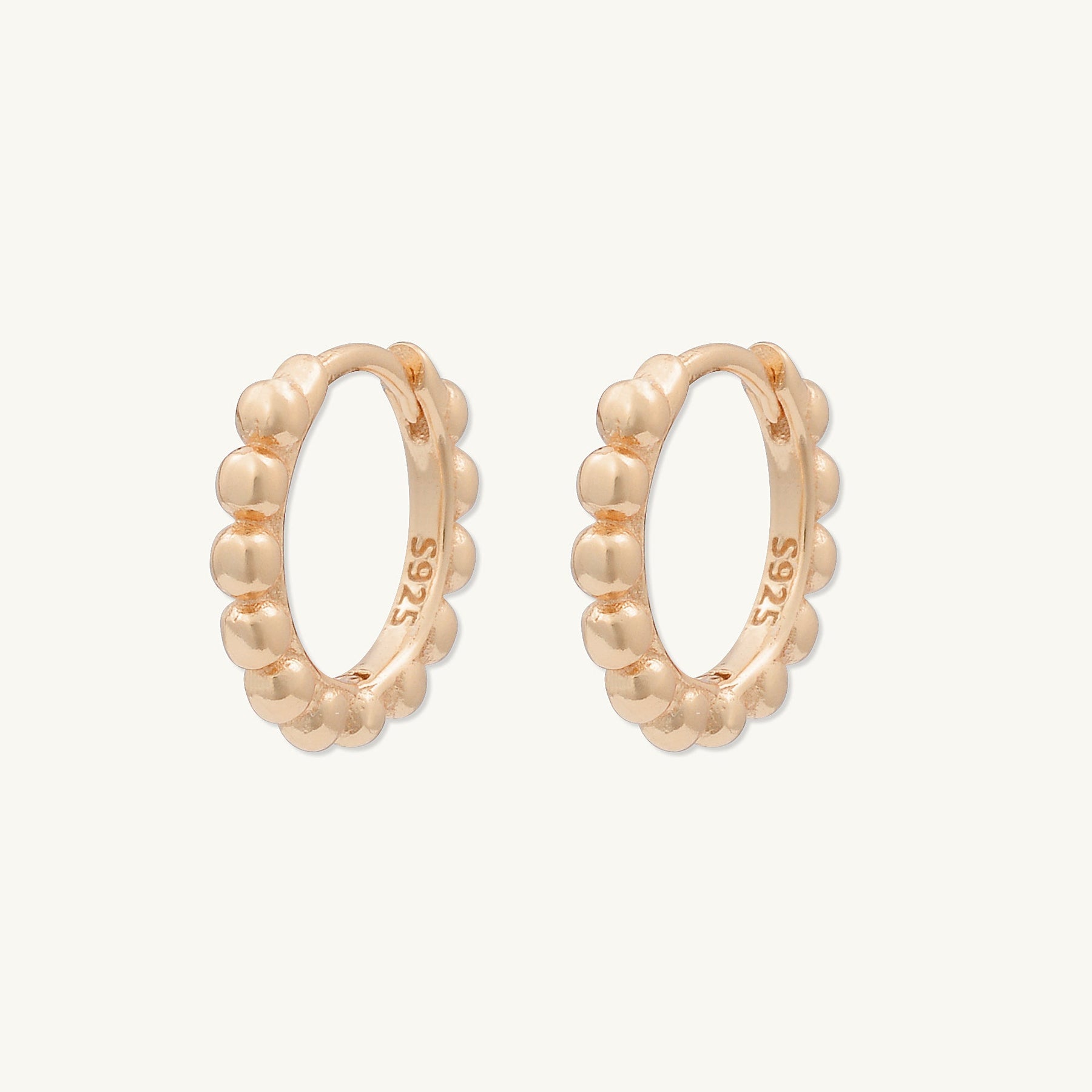 Ball Hoop Huggie Earrings