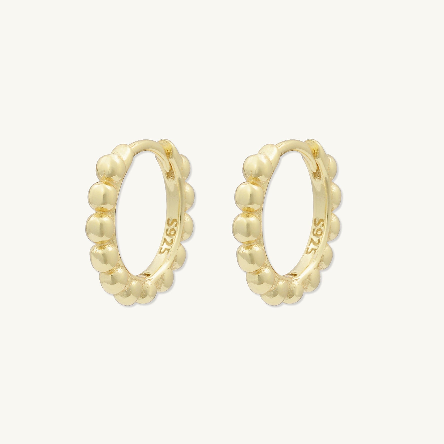 Ball Hoop Huggie Earrings
