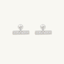 Bar Sapphire Barbell Stud Cartilage Earrings