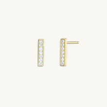 Bar Zirconia Stud Earrings