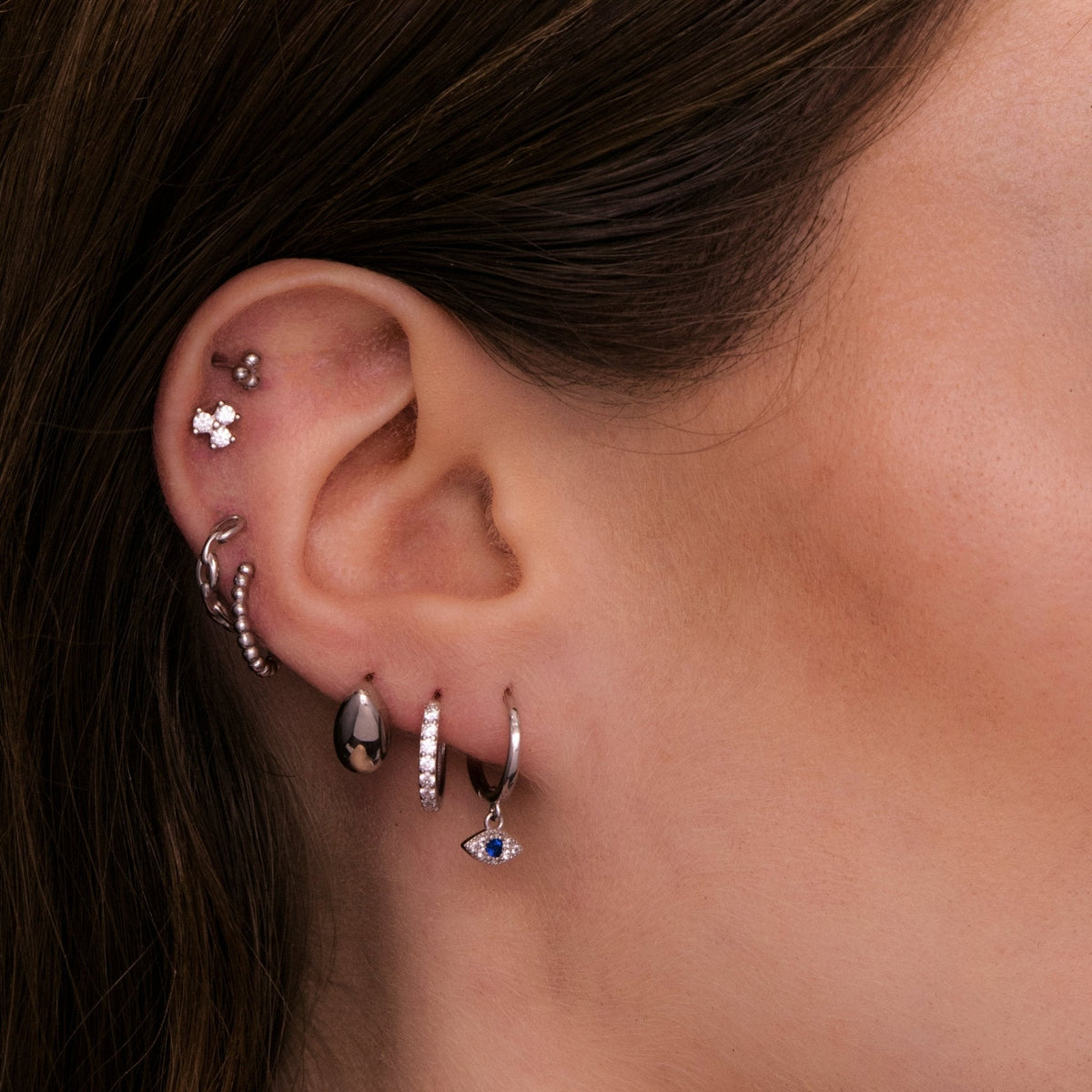 Basic Sapphire Huggie Hoop Earrings