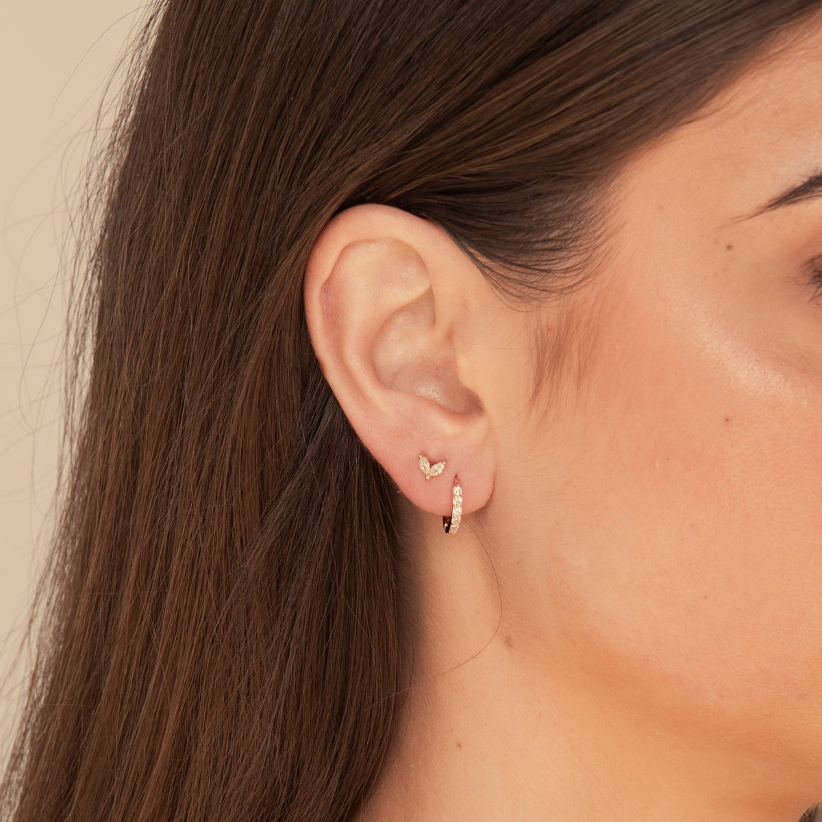 Basic Sapphire Huggie Hoop Earrings