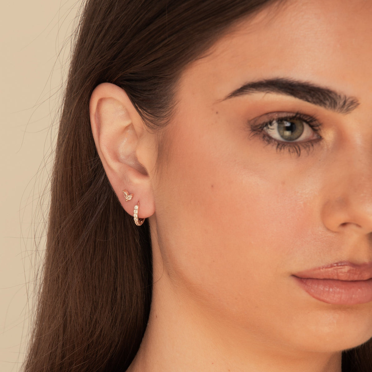 Basic Sapphire Huggie Hoop Earrings
