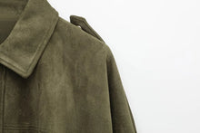 Isla Veste Femme en Daim – Elegant Oversize Jacket with Modern Cut & Soft Comfort