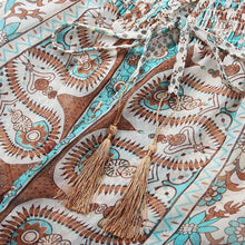 Azaria Long Bohemian Dress – Maxi Dress Woman with Paisley Pattern and Chic Fluid Style