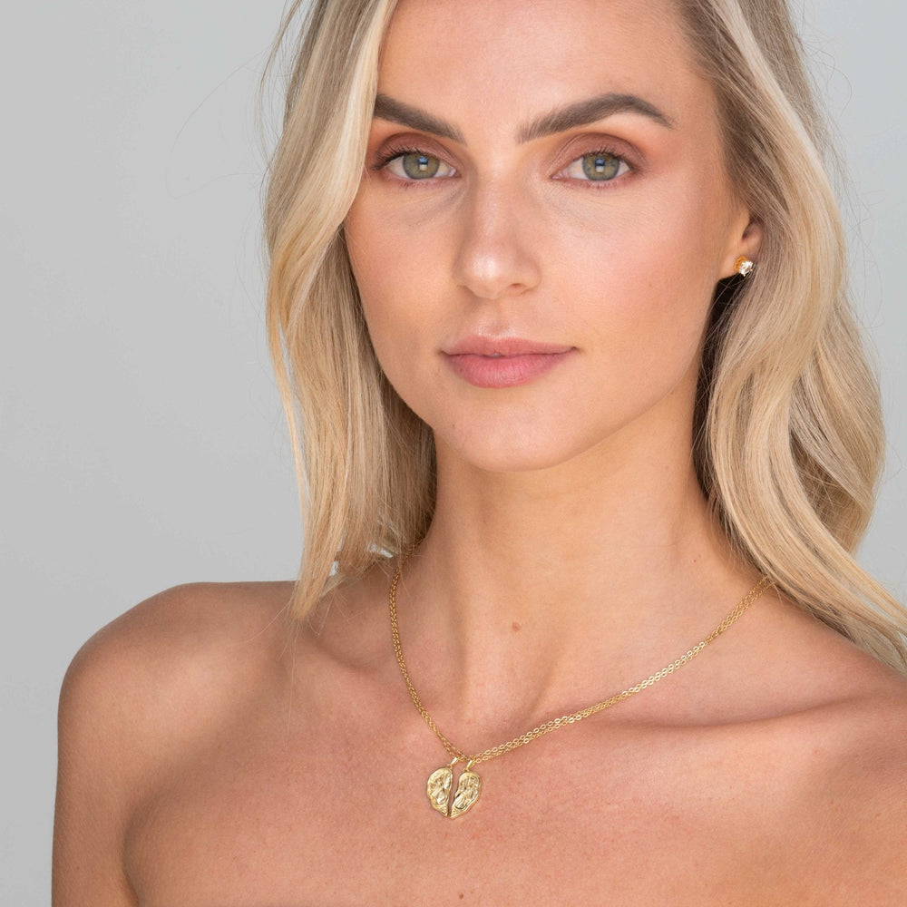 Best Friend / Sister Heart Mermaid Necklace Set