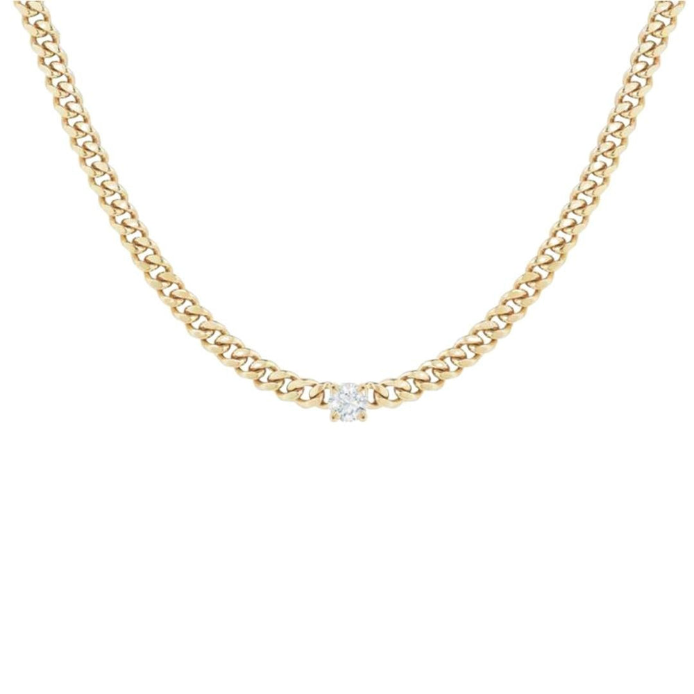 Bezel Cuban Chain Necklace