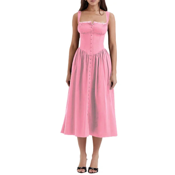 Summer Dress Women Nia – Elegant Midi Dress with Comfortable Fit & Timeless Design