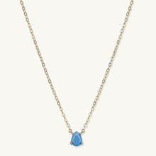 Birthstone Pear Shaped Necklace December