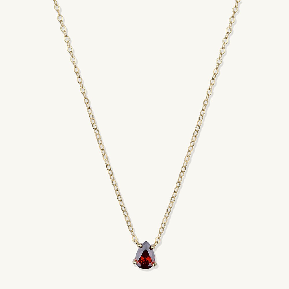Birthstone Pear Shaped Necklace January