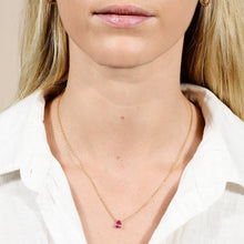 Birthstone Pear Shaped Necklace July