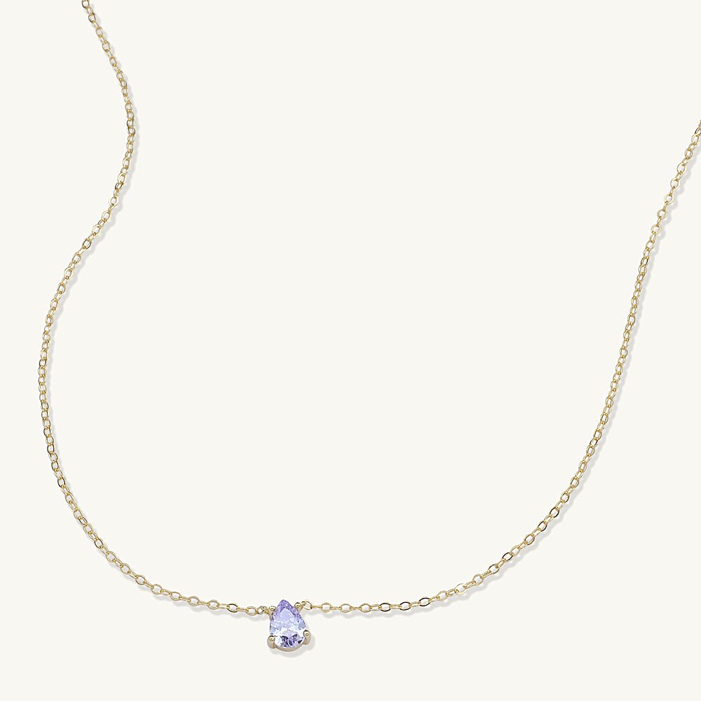 Birthstone Pear Shaped Necklace June