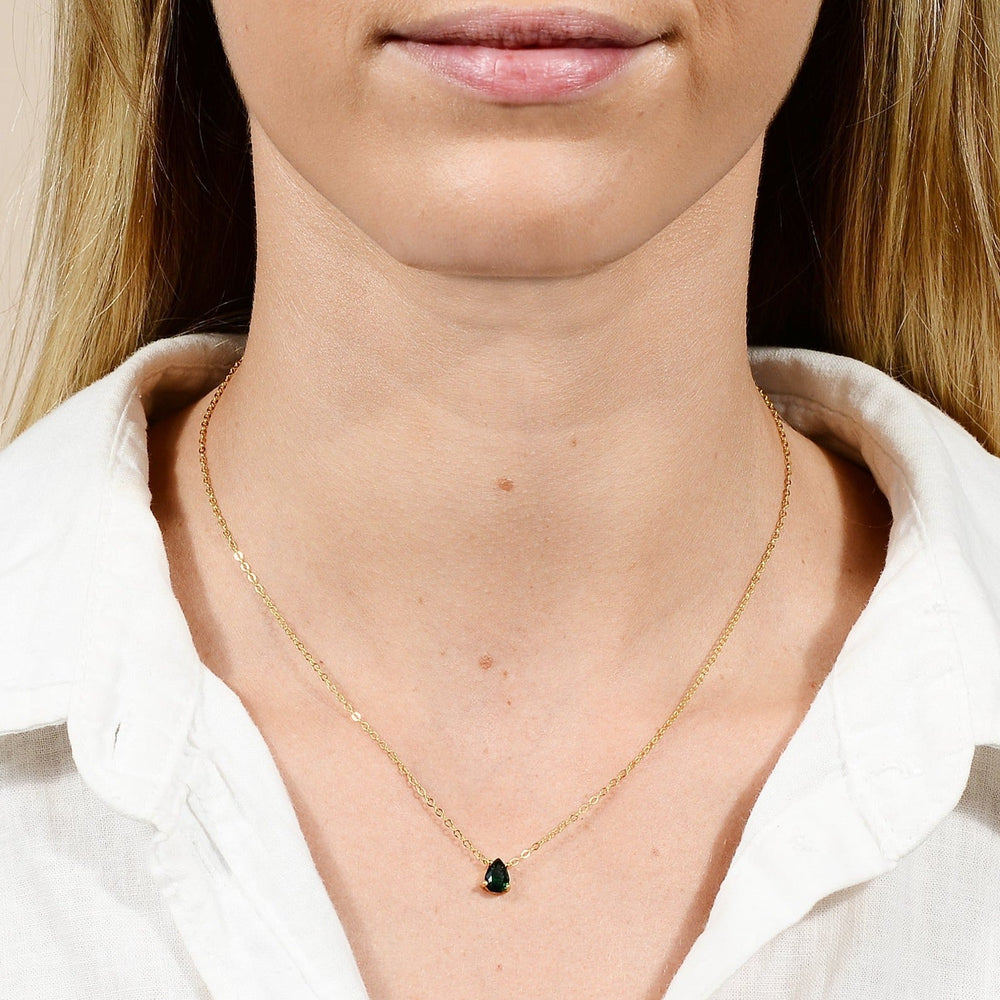 Birthstone Pear Shaped Necklace May