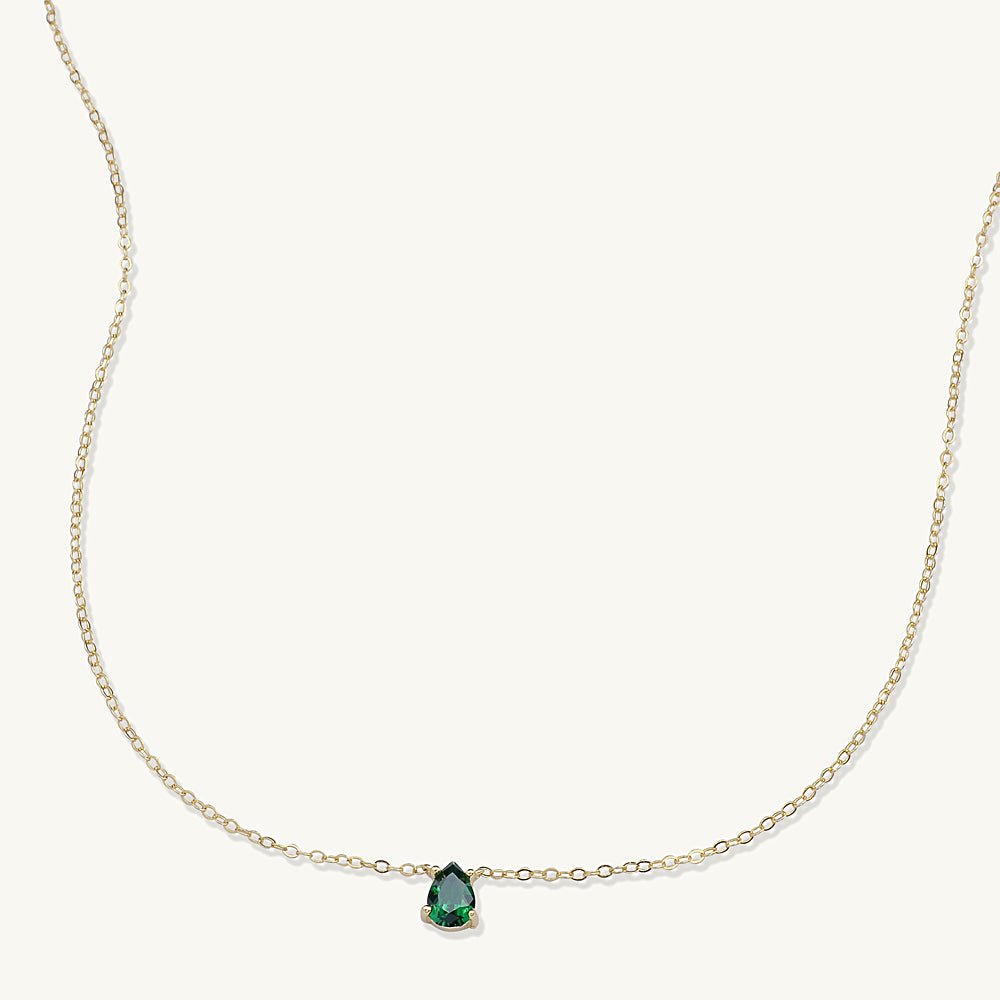 Birthstone Pear Shaped Necklace May