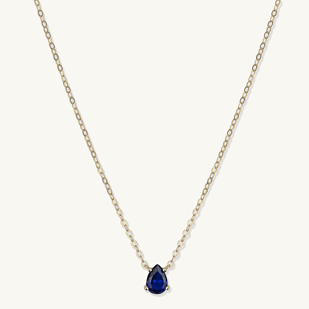 Birthstone Pear Shaped Necklace September