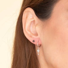 Black Clover Sapphire Barbell Cartilage Earrings