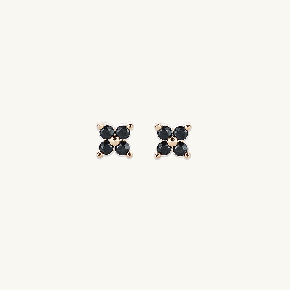 Black Clover Sapphire Earrings