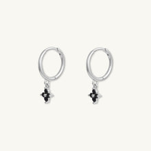 Black Clover Sapphire Hoop Earrings
