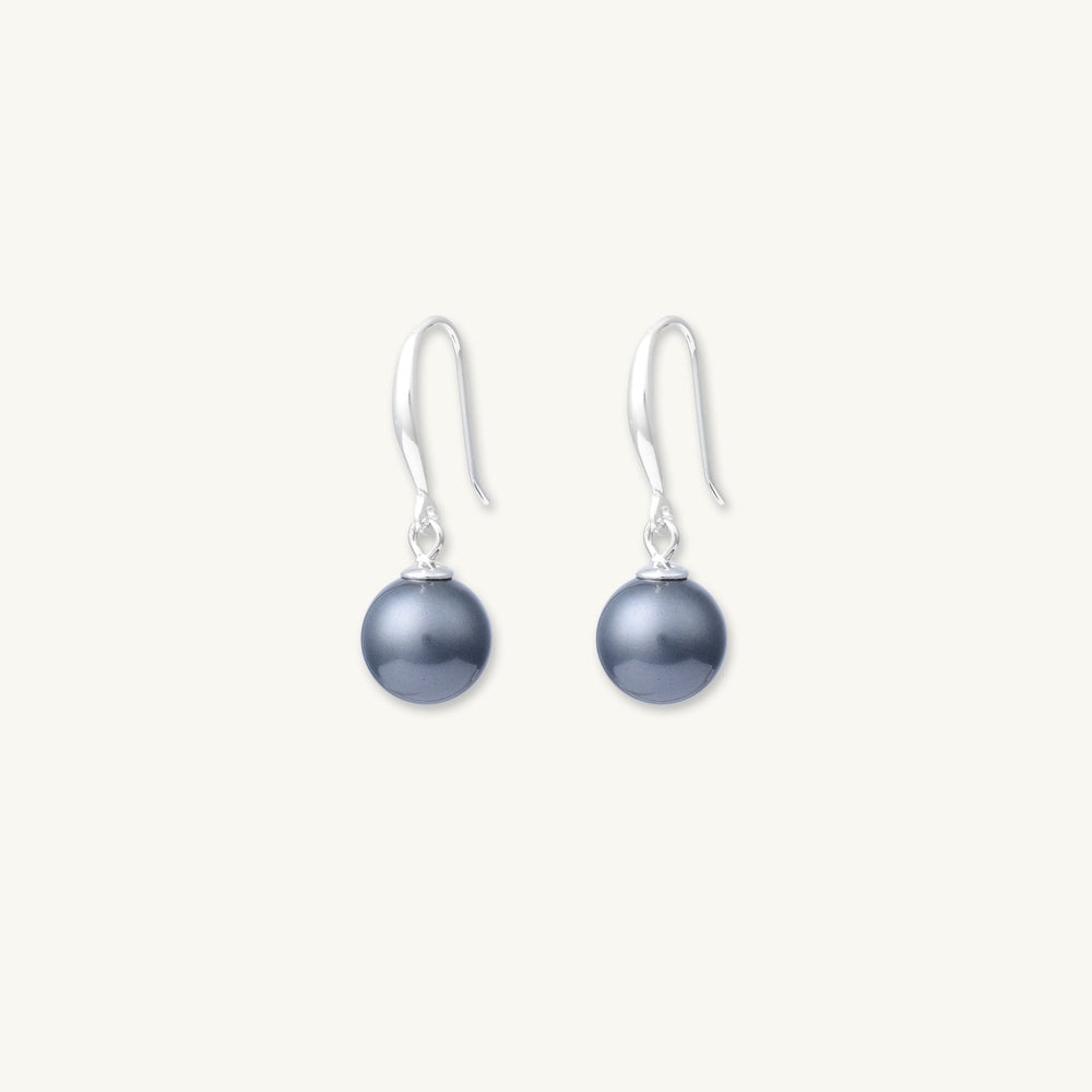 Black Freshwater Pearl Drop Earrings