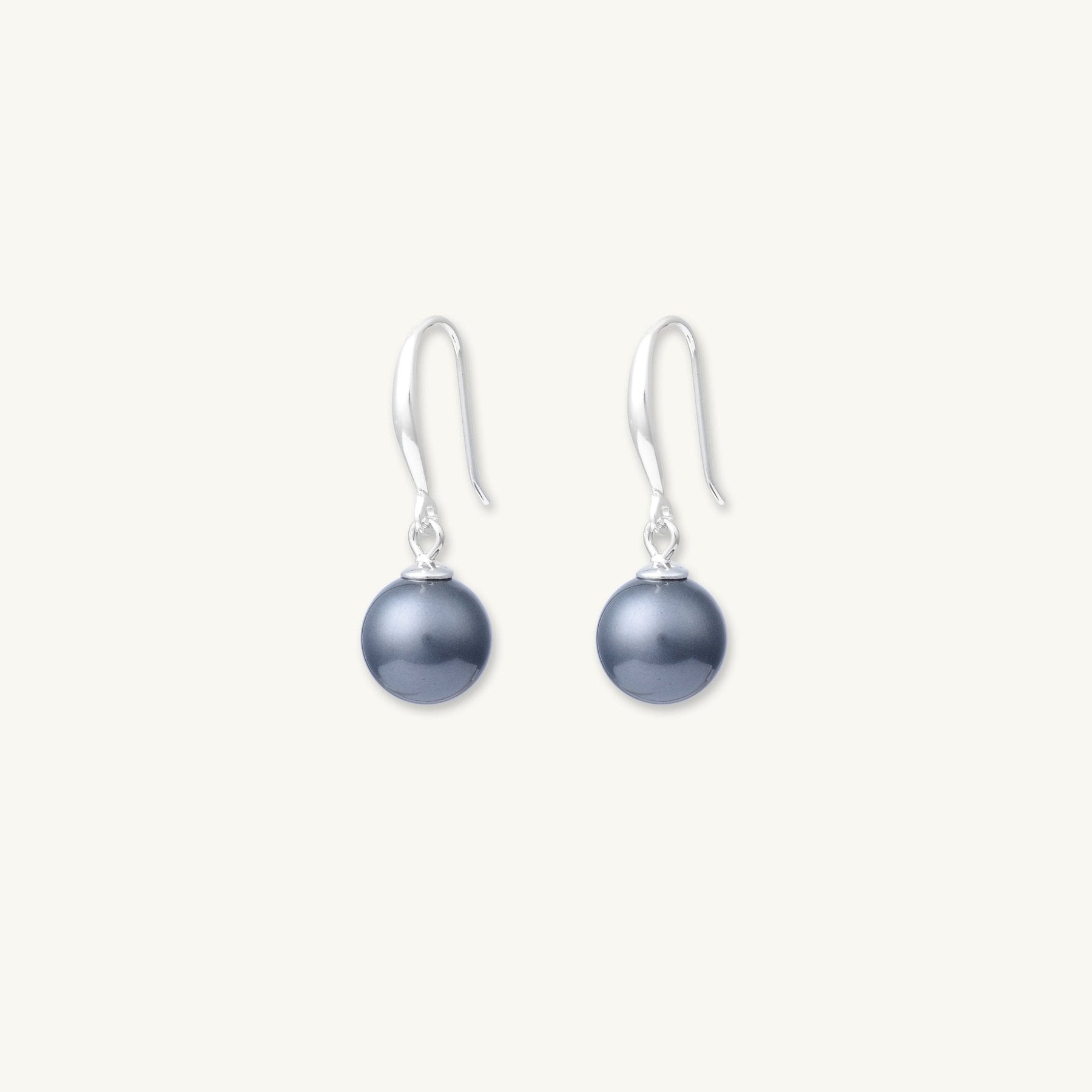 Black Freshwater Pearl Drop Earrings