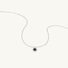Black Lacquered Circle Necklace