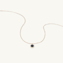 Black Lacquered Circle Necklace