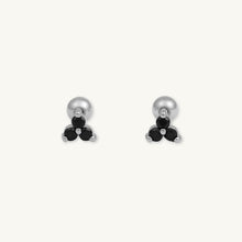 Black Lotus Sapphire Barbell Cartilage Earrings
