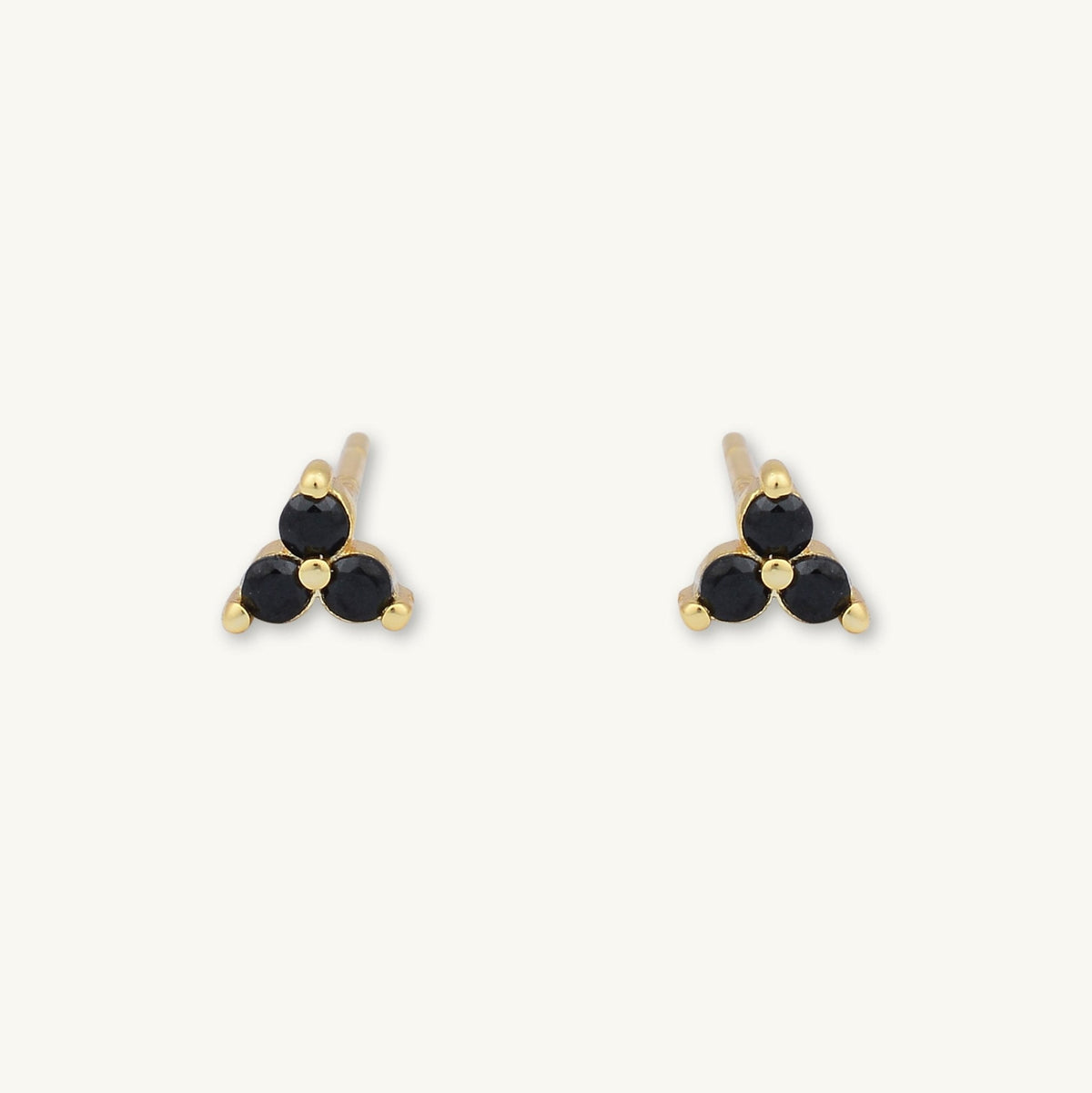 Black Lotus Sapphire Stud Earrings