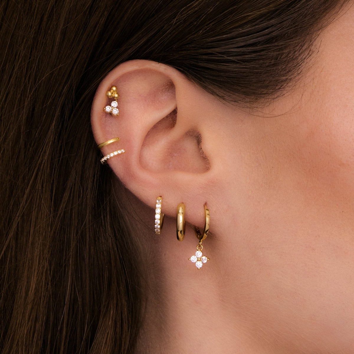 Black Lotus Sapphire Stud Earrings