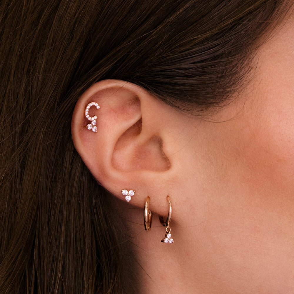 Black Lotus Sapphire Stud Earrings