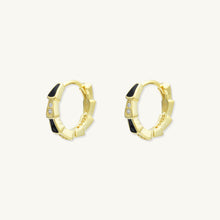 Black Onyx Spark Sapphire Hoops