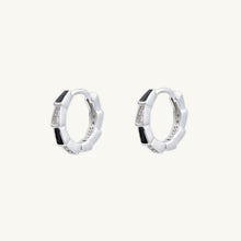 Black Onyx Spark Sapphire Hoops