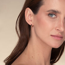 Black Square Sapphire Huggie Earrings