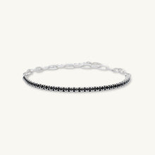 Black Tennis Link Chain Bracelet