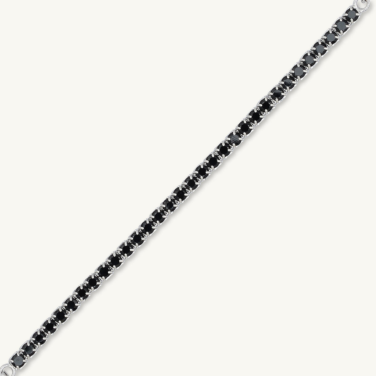 Black Tennis Link Chain Bracelet