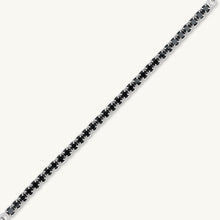 Black Tennis Link Chain Bracelet