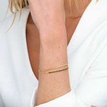 Black Tennis Link Chain Bracelet