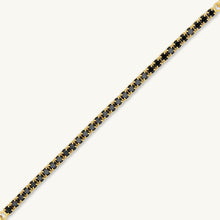 Black Tennis Link Chain Bracelet