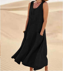 Elise Cotton Dress Woman – Soft, Breathable & Practical Pockets for Daily Comfort