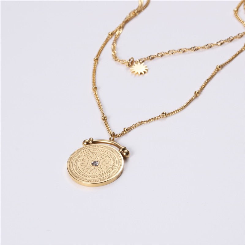 Boho Disk Layering Necklace