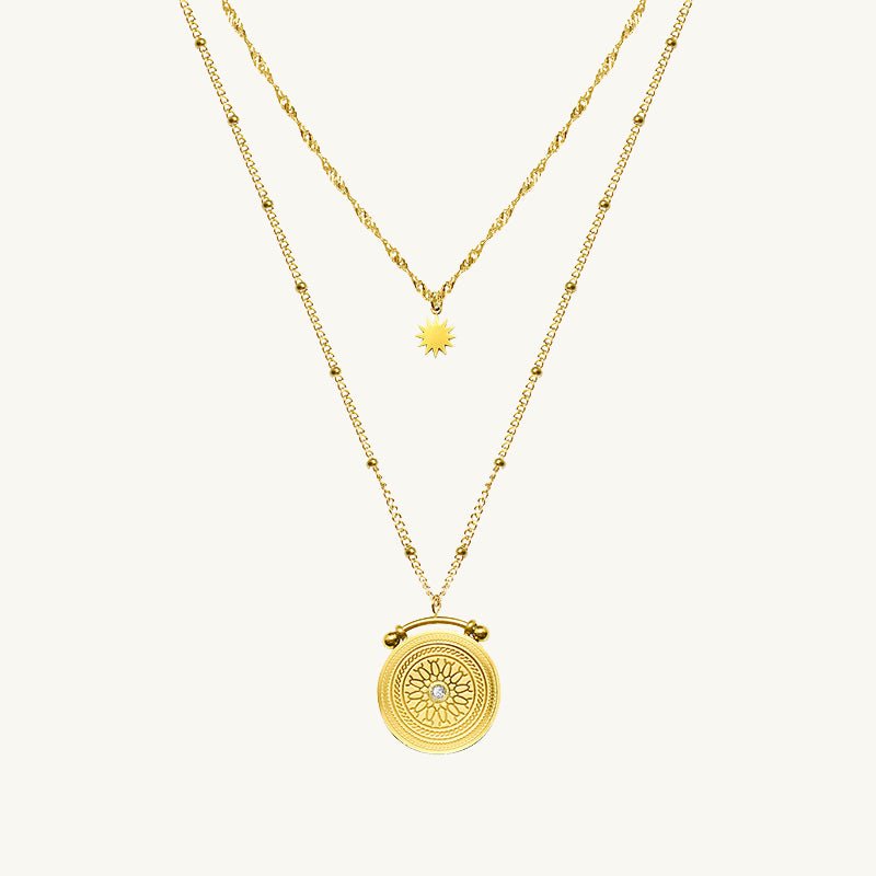 Boho Disk Layering Necklace