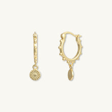 Boho Sun Huggie Hoop Earrings