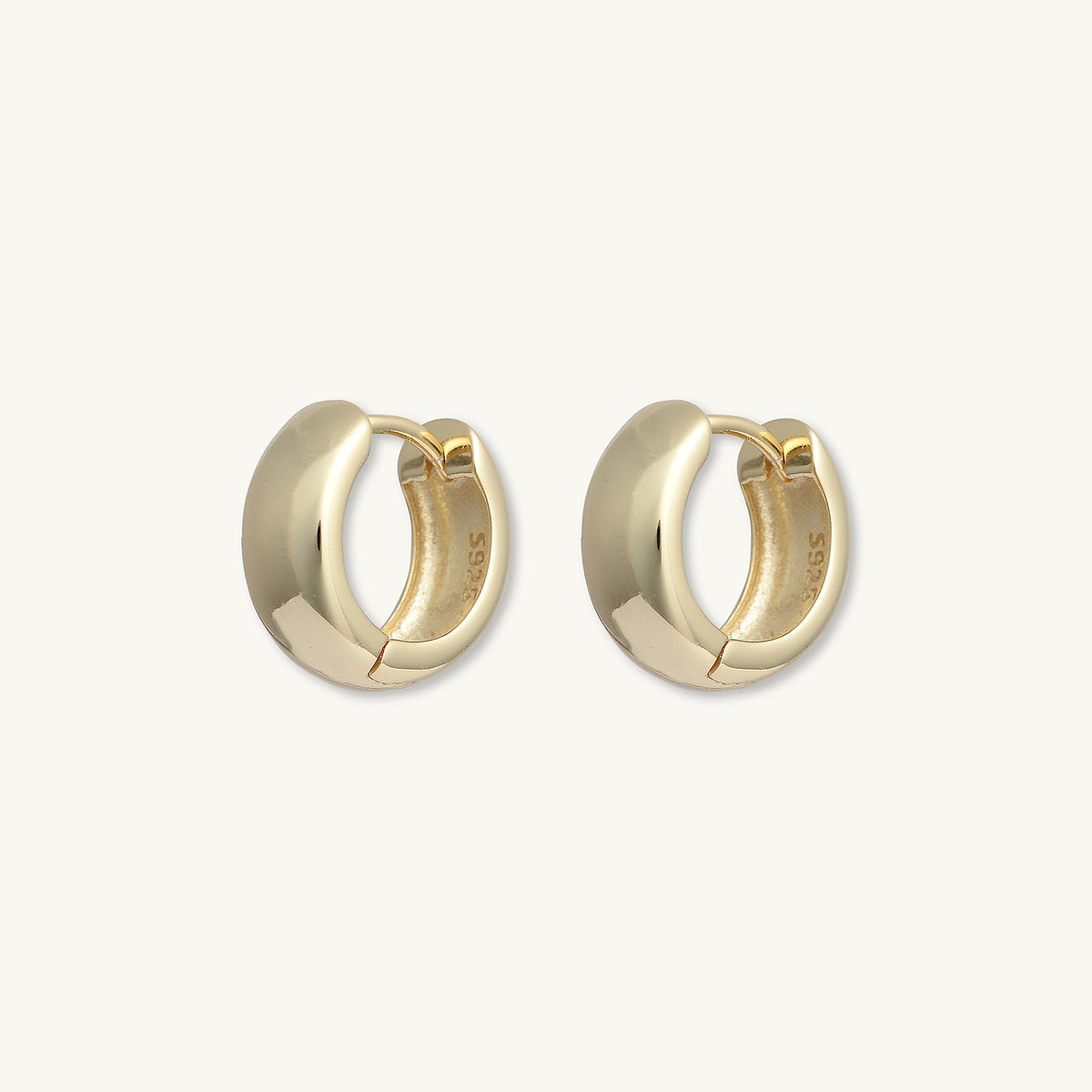 Bold Thick Statement Huggie Earrings